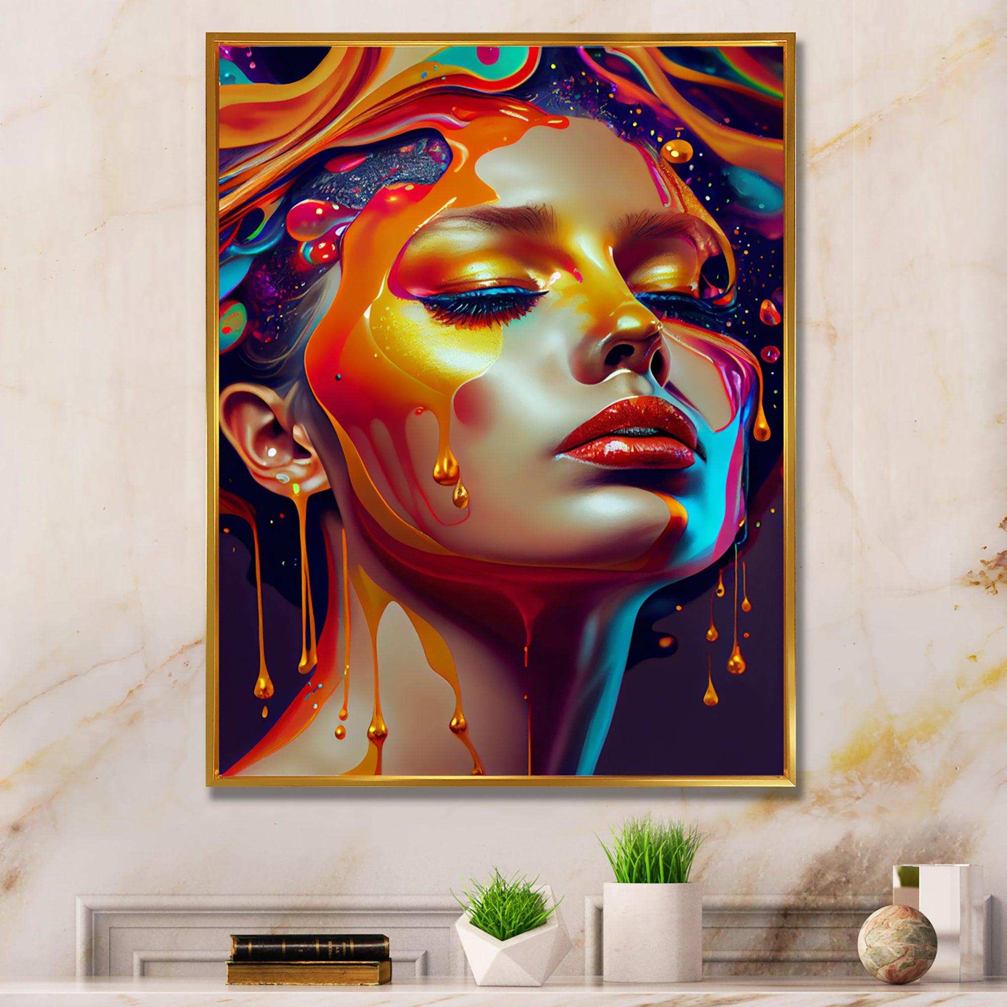 Liquid Ink Woman Portrait III