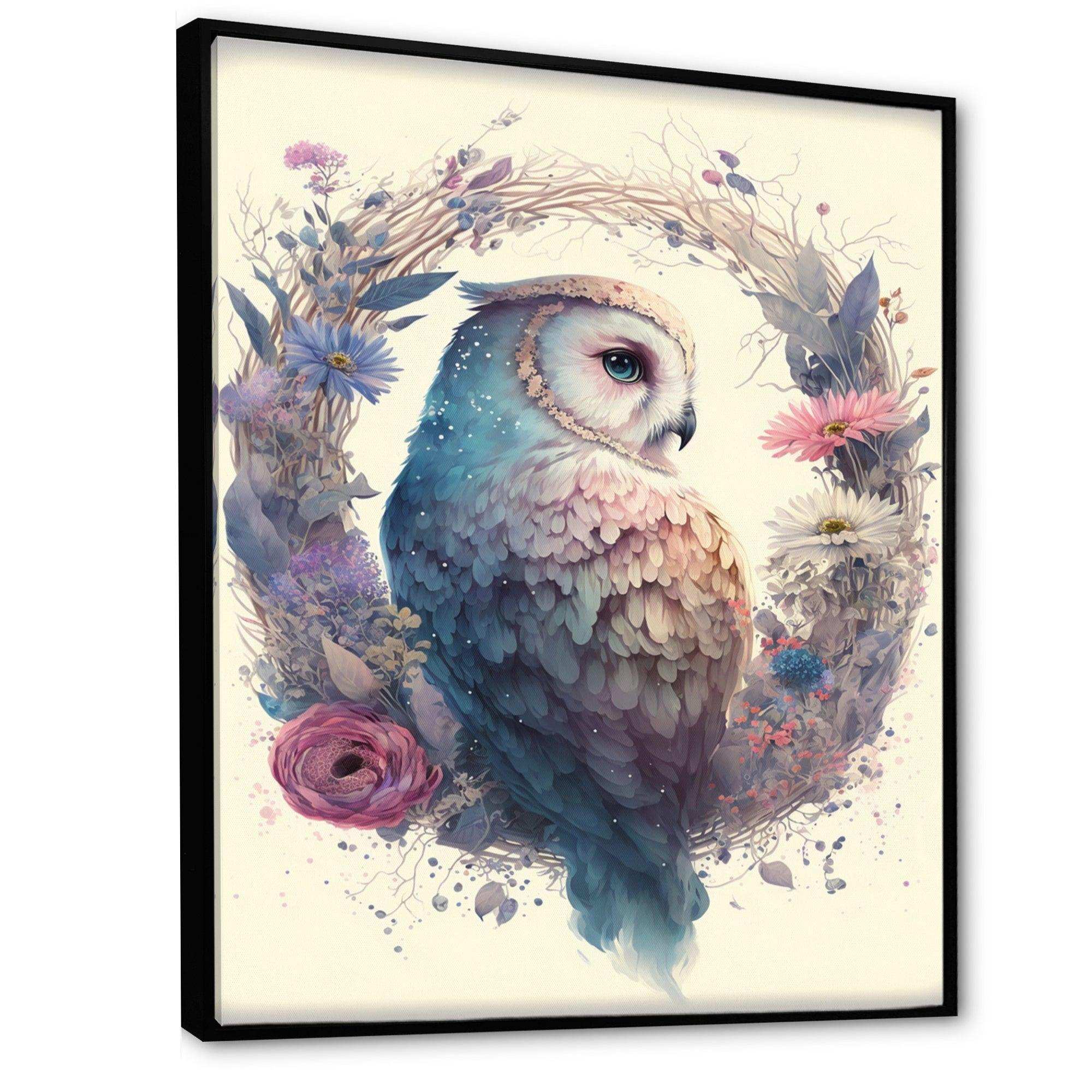 Cute Owls Floral Art III