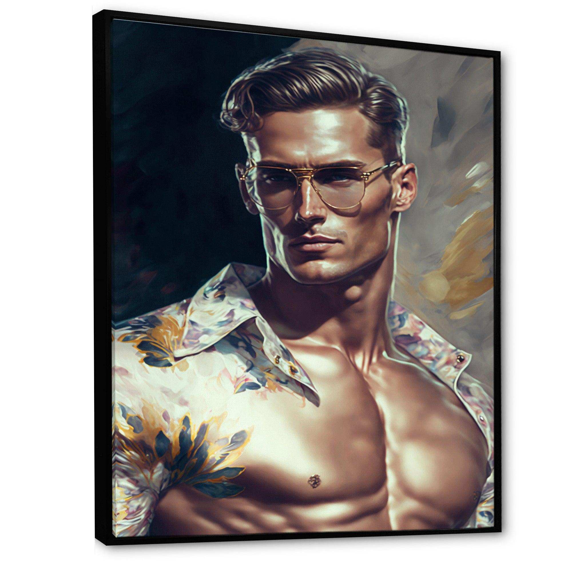 Fashion Muscular Man With Sun Glasses VII