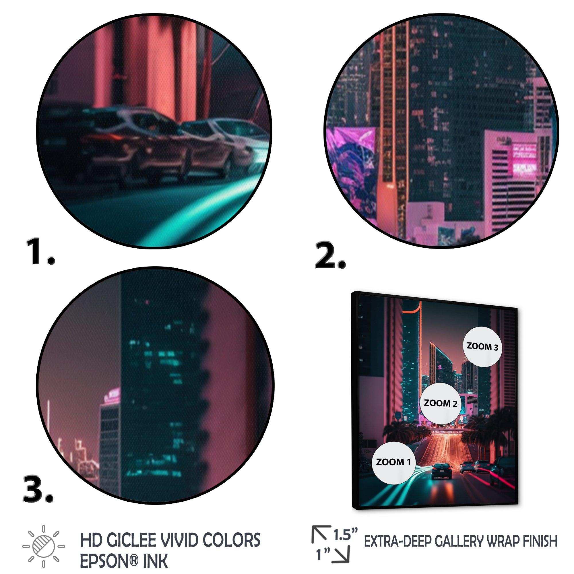 Futuristic Miami Neon Art I