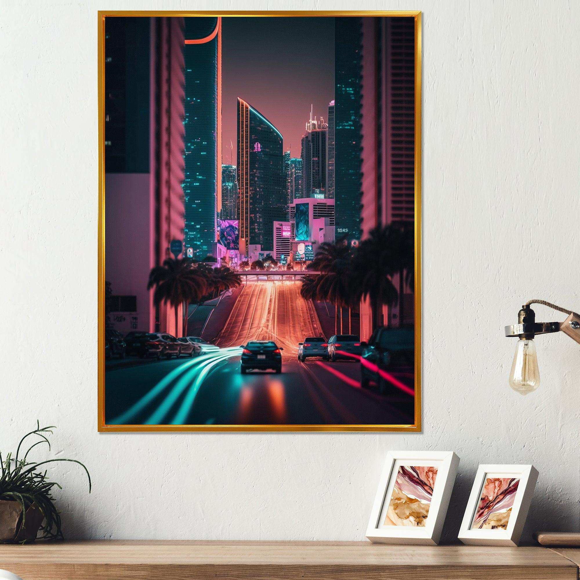 Futuristic Miami Neon Art I