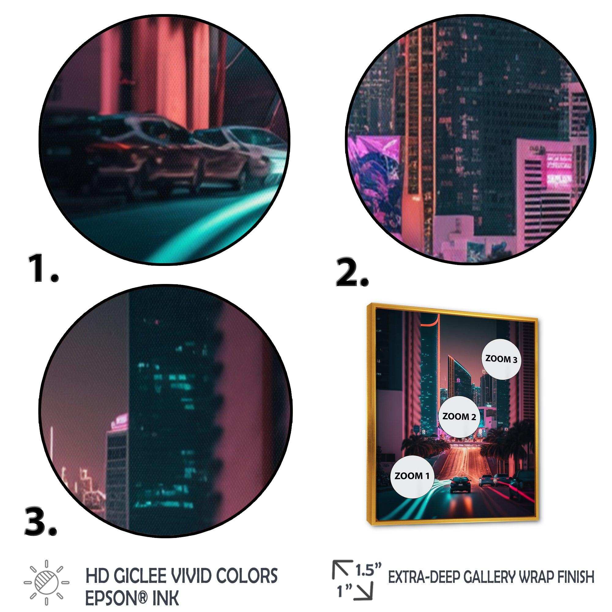 Futuristic Miami Neon Art I