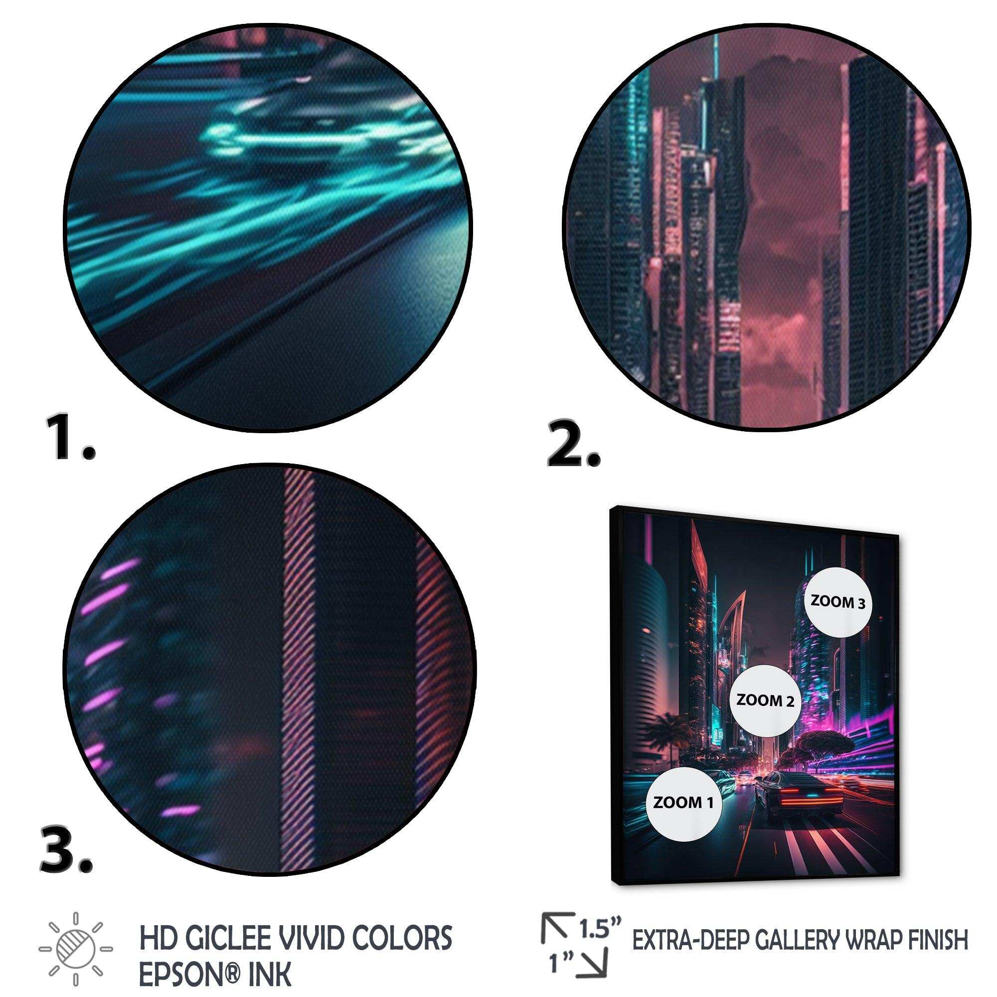 Futuristic Miami Neon Art II