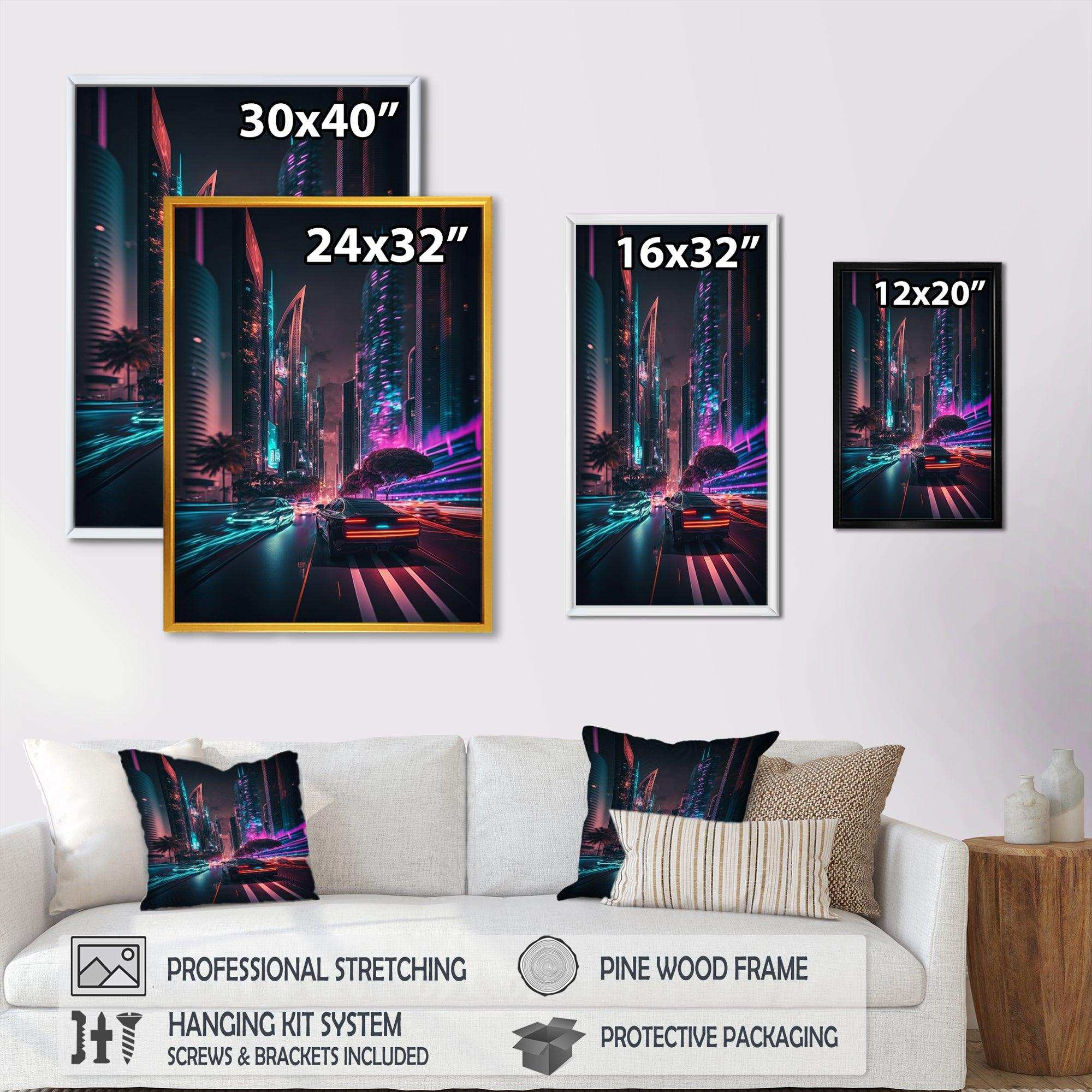 Futuristic Miami Neon Art II