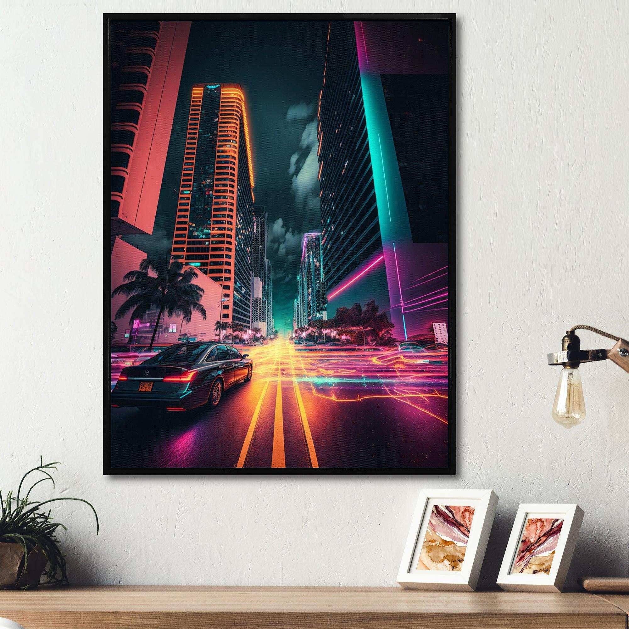 Futuristic Miami Neon Art V