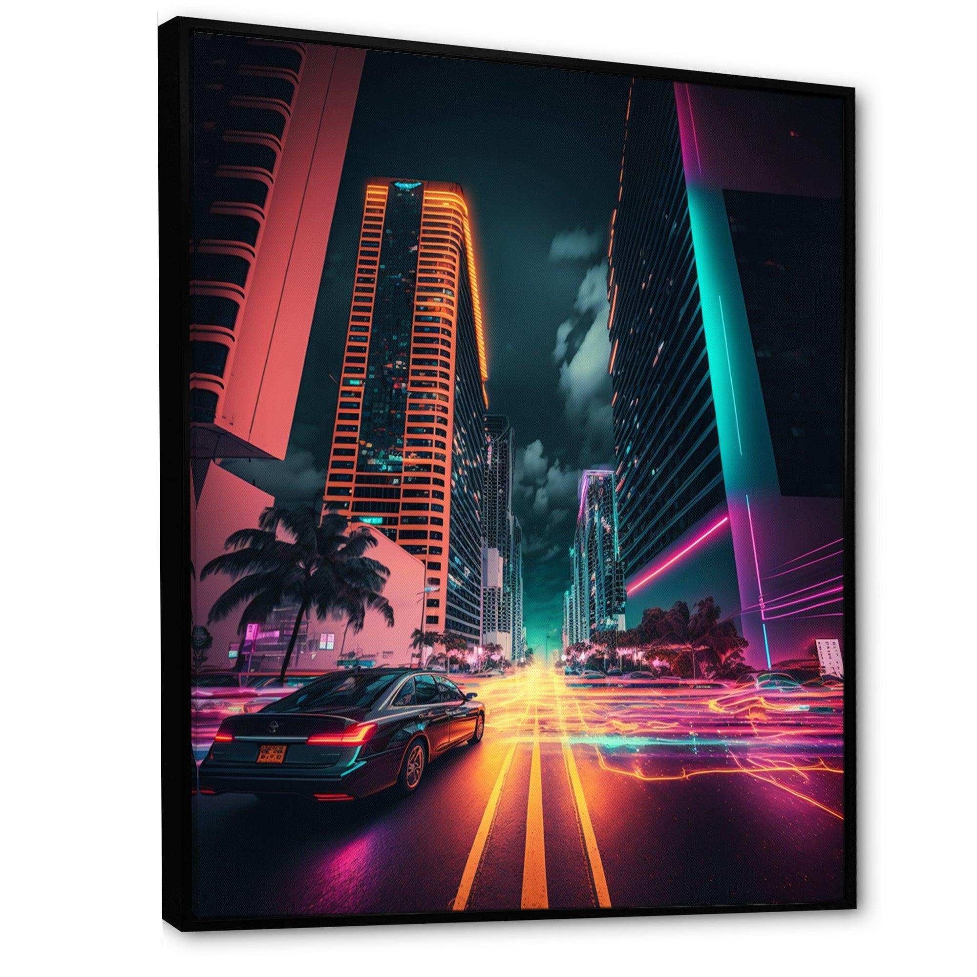 Futuristic Miami Neon Art V
