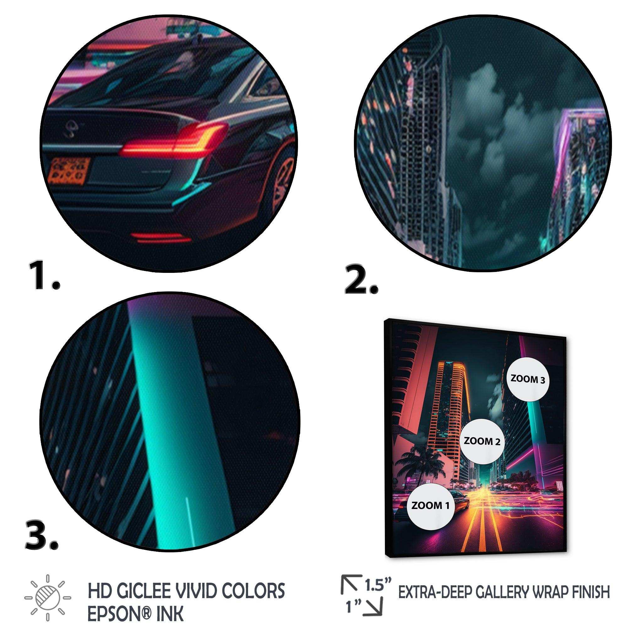 Futuristic Miami Neon Art V