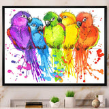 Colorful Parrots - Traditional Living Room Wall Decor
