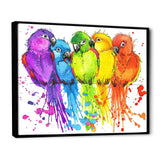Colorful Parrots - Traditional Living Room Wall Decor