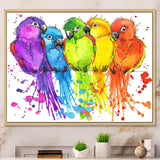 Colorful Parrots - Traditional Living Room Wall Decor