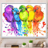 Colorful Parrots - Traditional Living Room Wall Decor