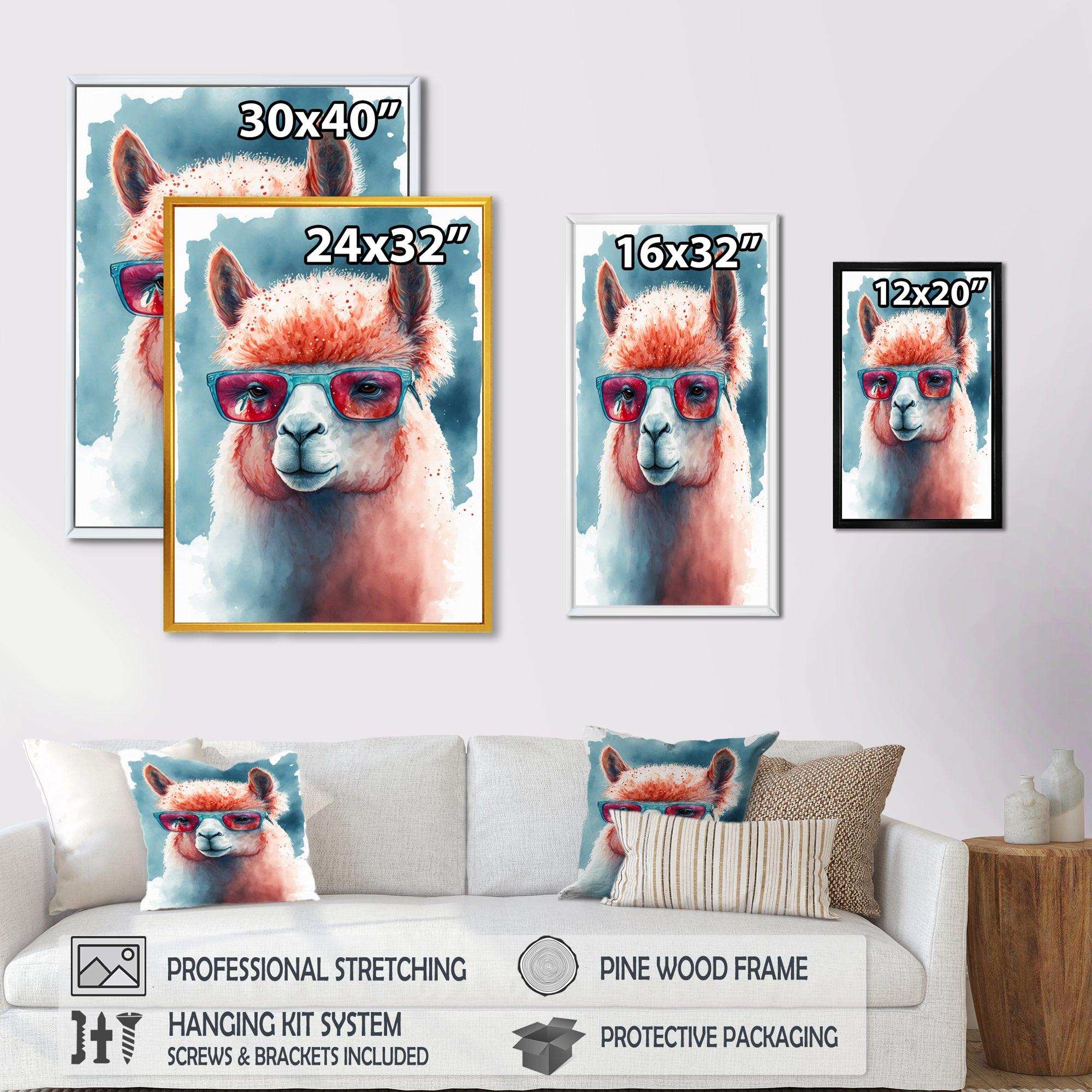 Cool Alpaca With Sunglasses Watercolour II