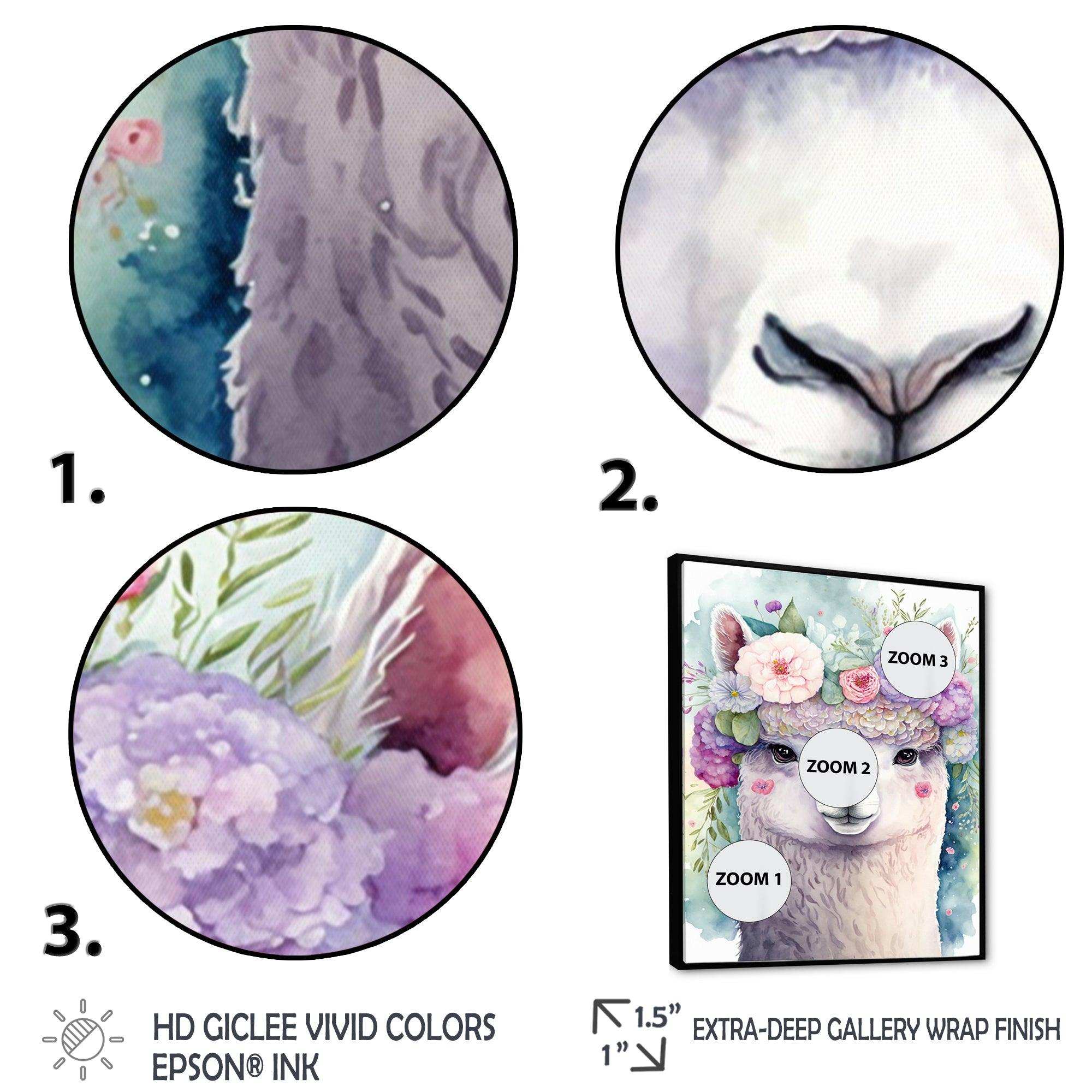 Flower Alpaca Watercolour II