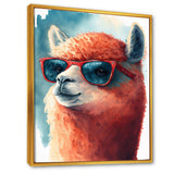 Cool Alpaca With Sunglasses Watercolour V
