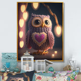 Cute Knitted Valentine Heart Owl I