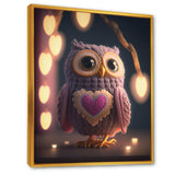 Cute Knitted Valentine Heart Owl I