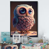 Cute Knitted Valentine Heart Owl III