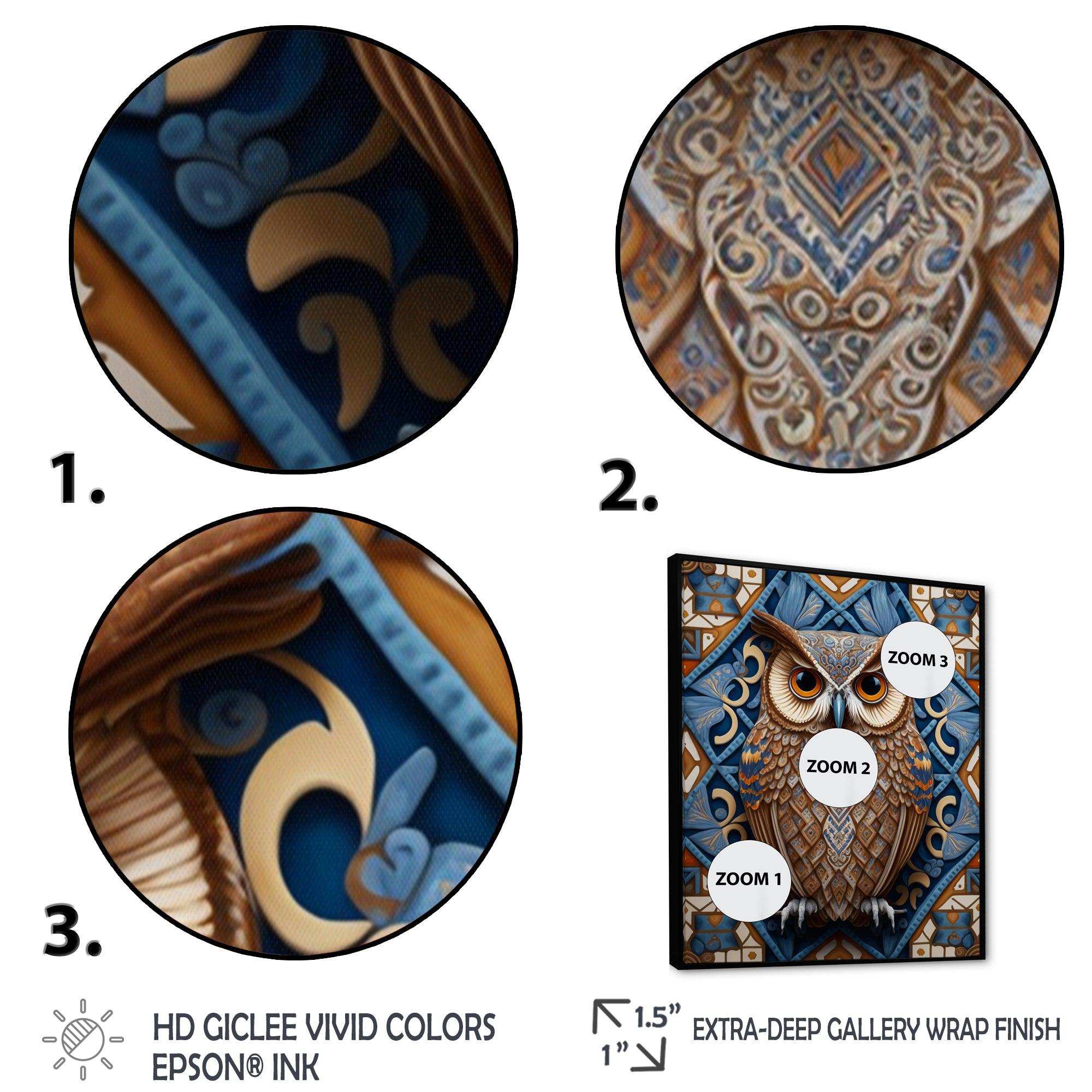 White Owl On Azulejo
