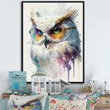 Cool White Owl With Funky Sunglasses I