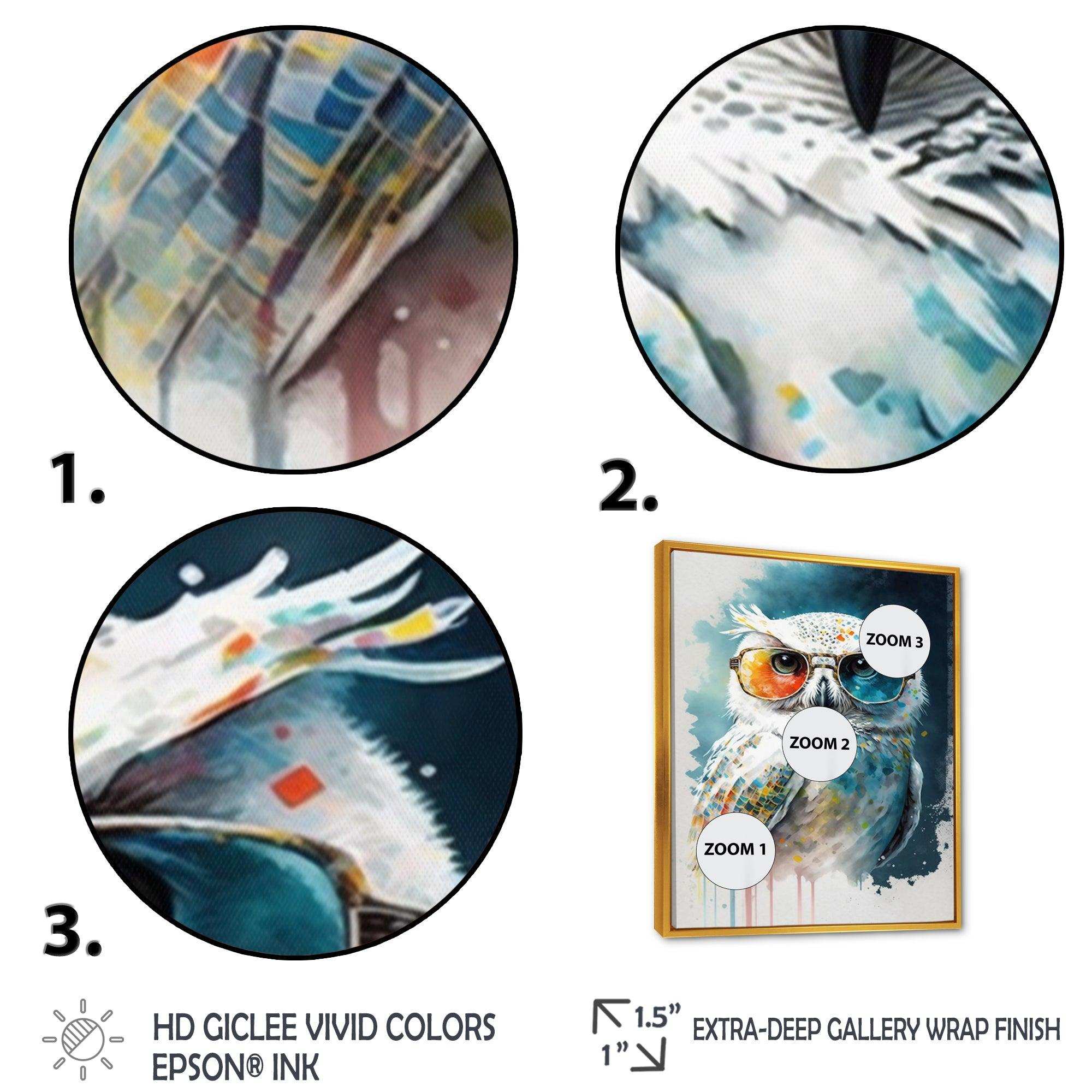 Cool White Owl With Funky Sunglasses II
