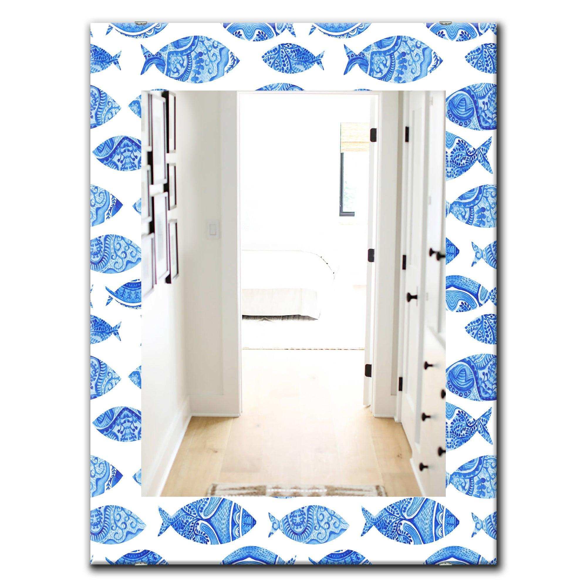 Costal Creatures 1' Traditional Mirror - Oval or Round Wall Mirror