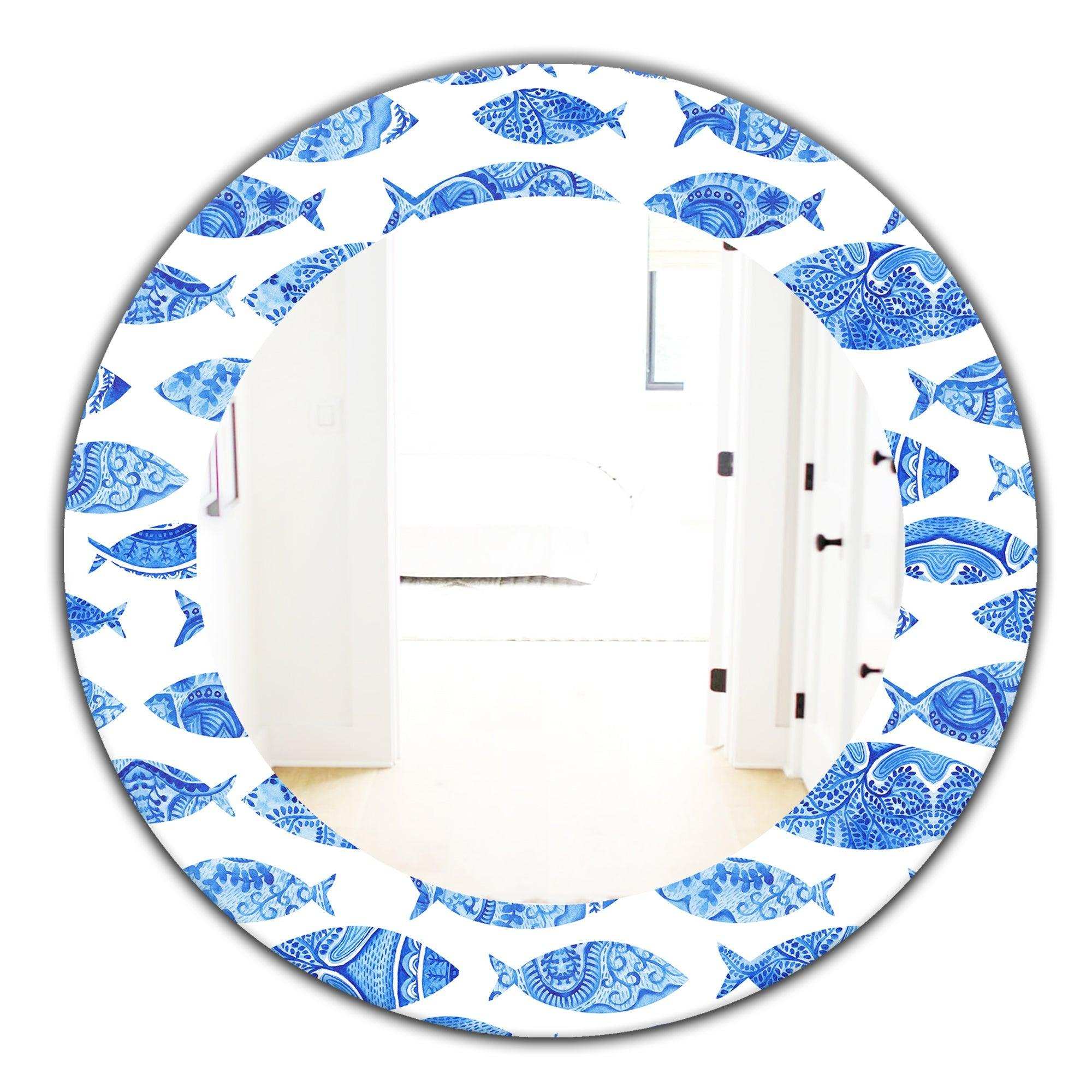 Costal Creatures 1' Traditional Mirror - Oval or Round Wall Mirror