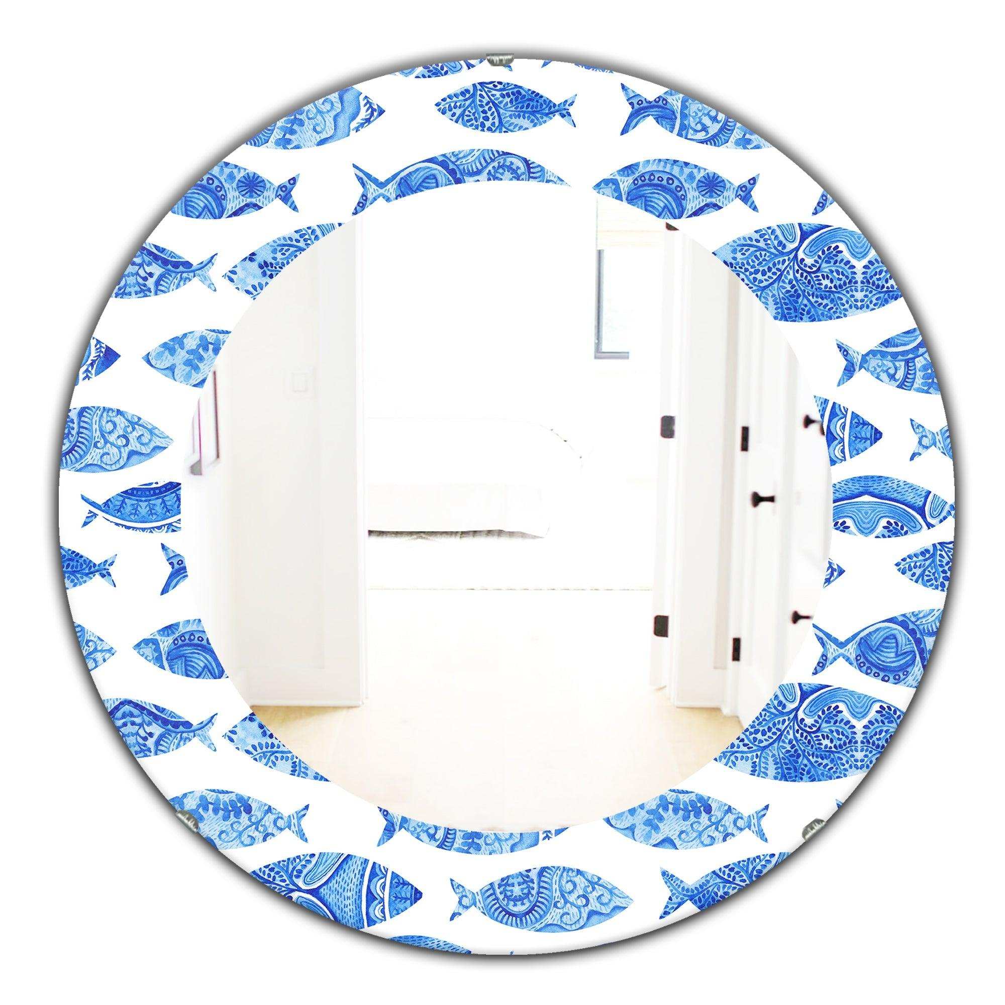 Costal Creatures 1' Traditional Mirror - Oval or Round Wall Mirror