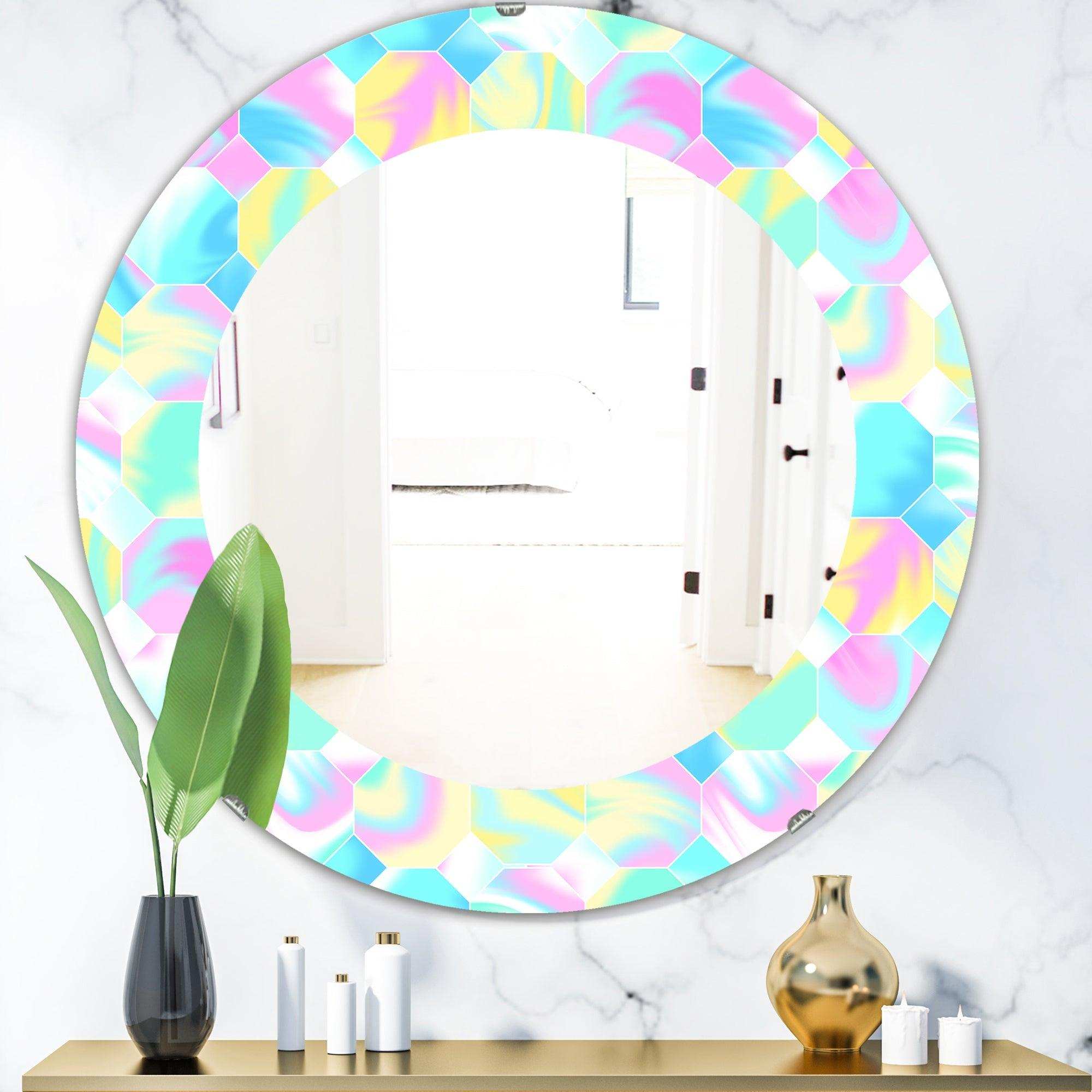 Pastel Dreams 1' Modern Mirror - Oval or Round Wall Mirror