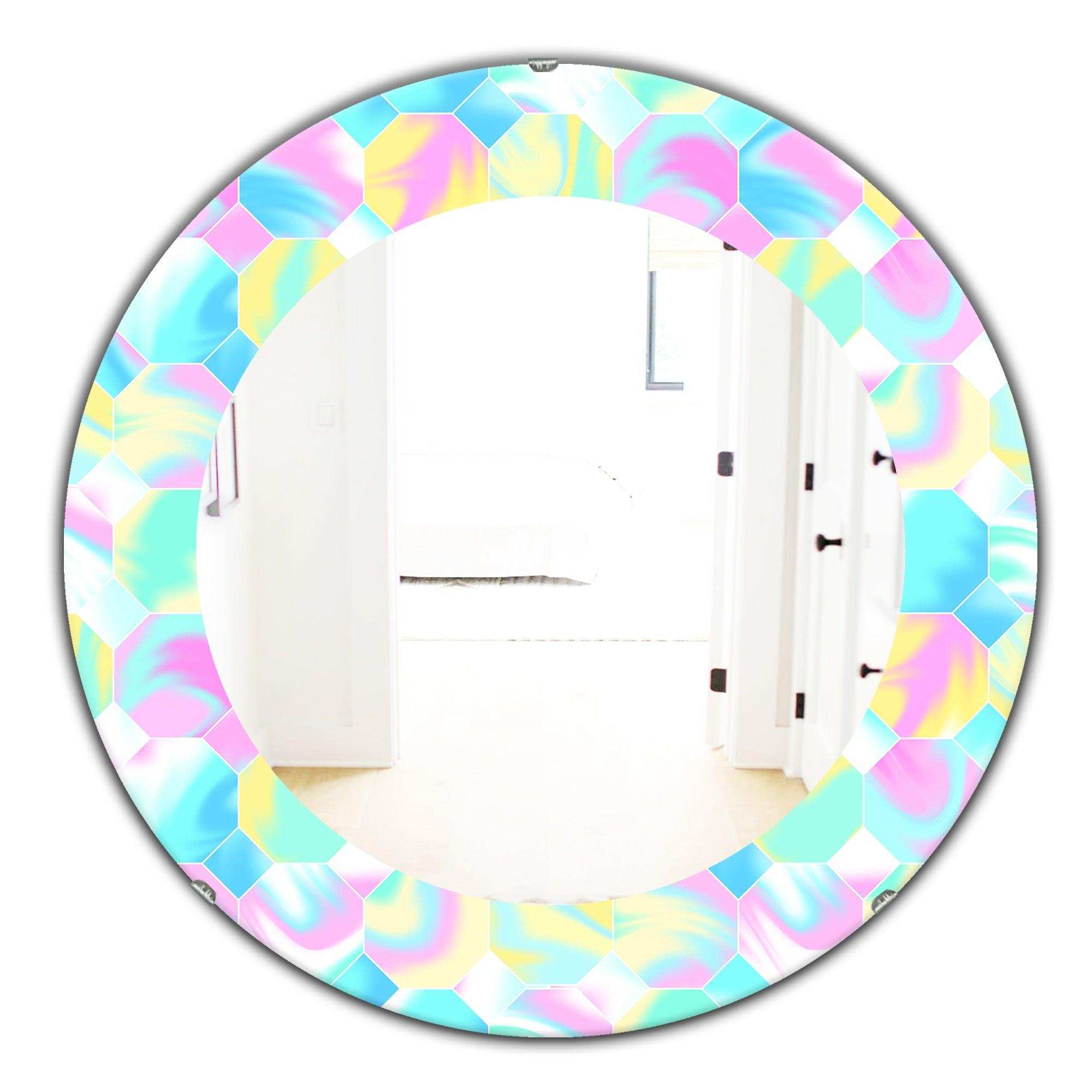 Pastel Dreams 1' Modern Mirror - Oval or Round Wall Mirror