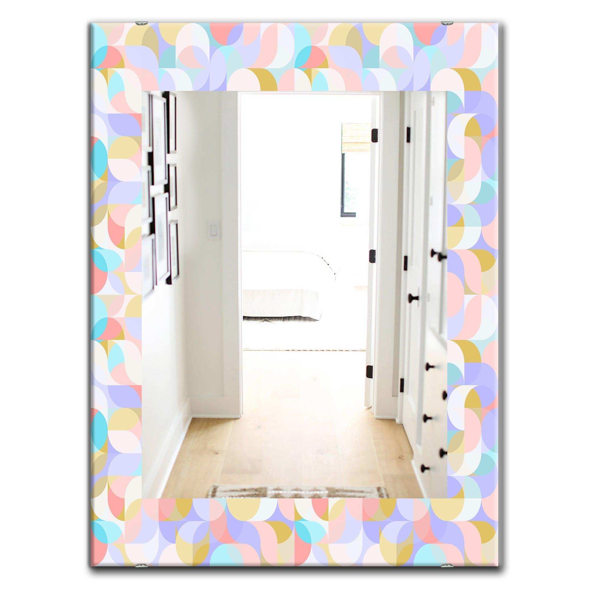 Pastel Dreams 3' Modern Mirror - Oval or Round Wall Mirror