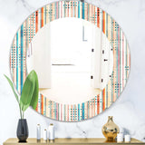 Grunge Line' Mid-Century Mirror - Oval or Round Wall Mirror