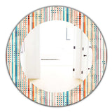 Grunge Line' Mid-Century Mirror - Oval or Round Wall Mirror