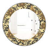 Floral' Mid-Century Mirror - Oval or Round Wall Mirror