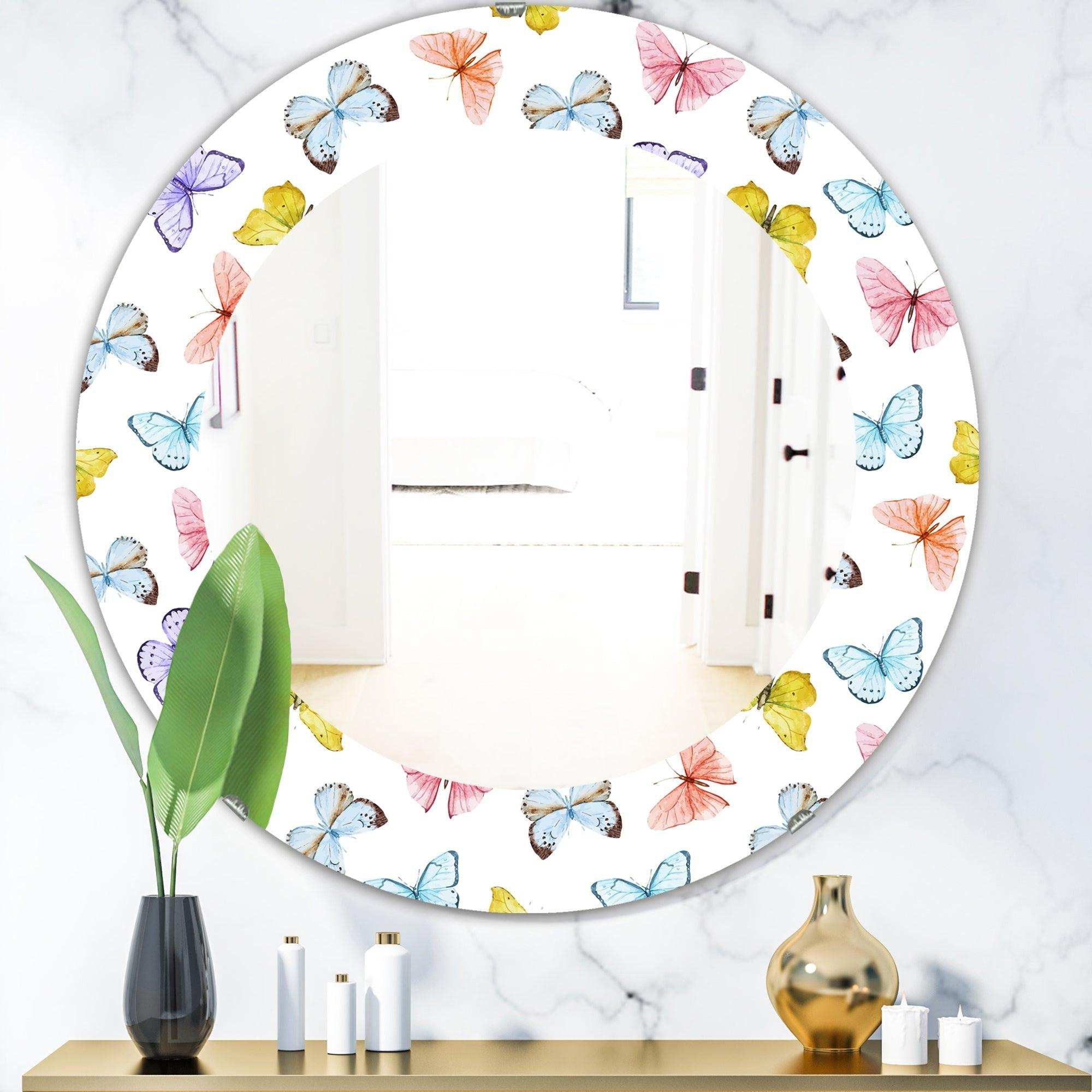 Butterfly 1' Traditional Mirror - Oval or Round Wall Mirror