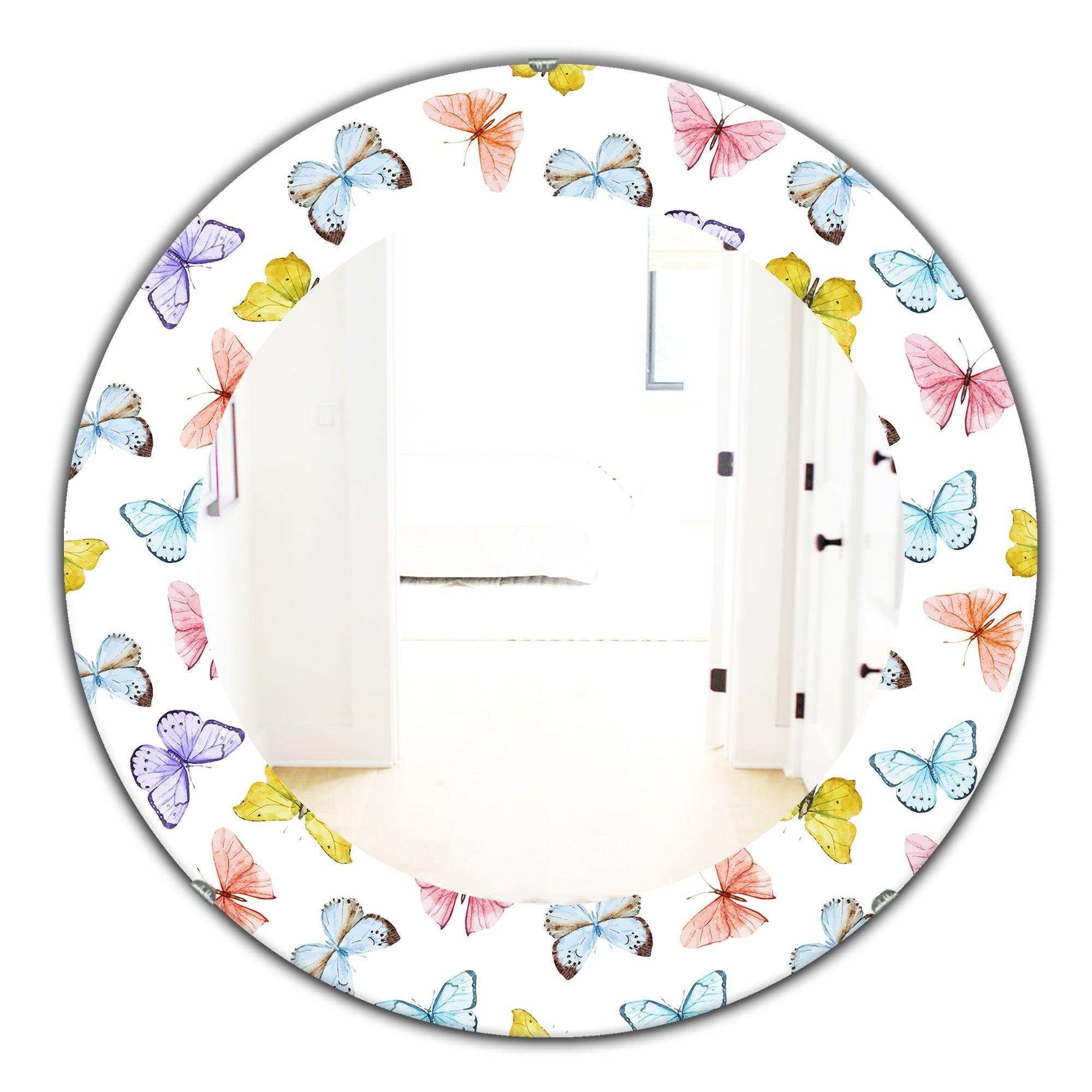 Butterfly 1' Traditional Mirror - Oval or Round Wall Mirror