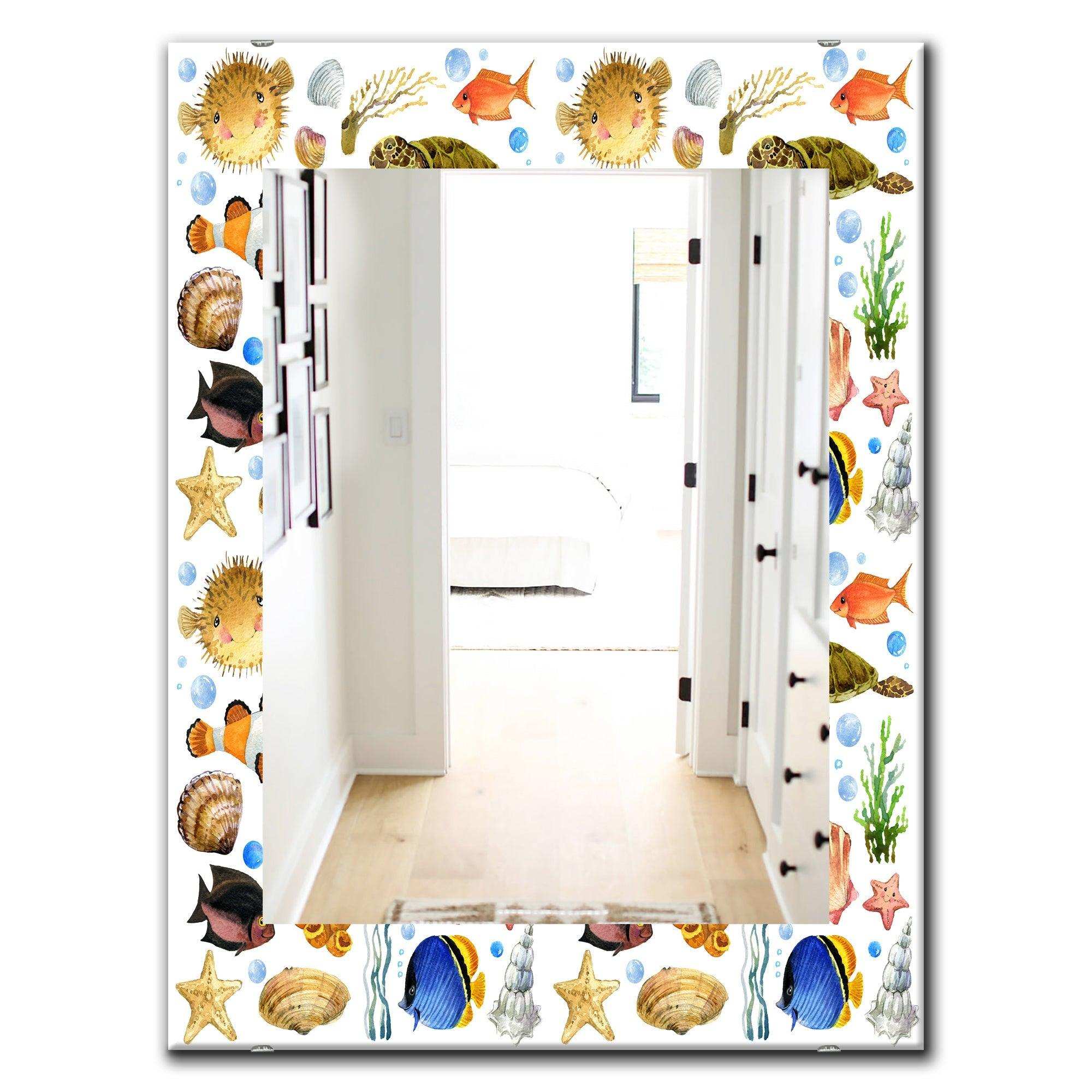 Costal Creatures 12' Traditional Mirror - Oval or Round Wall Mirror