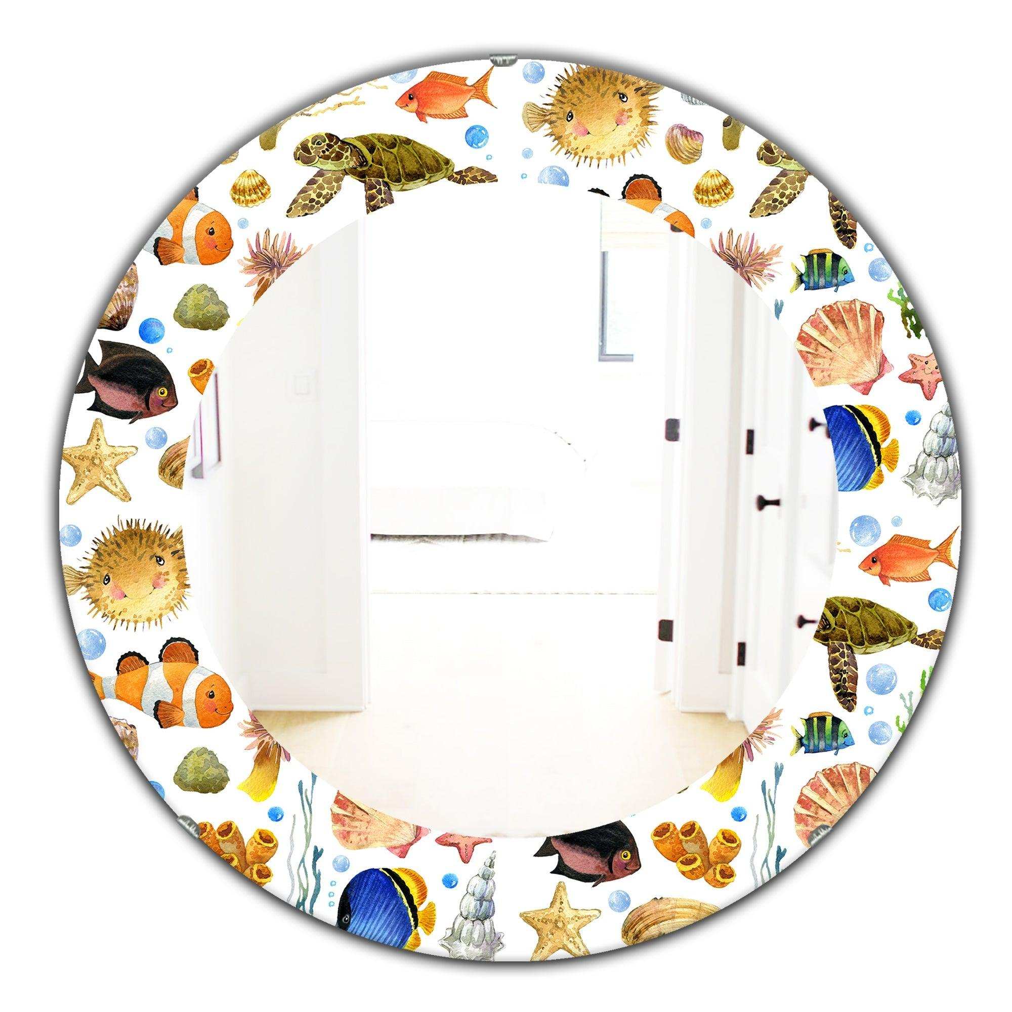 Costal Creatures 12' Traditional Mirror - Oval or Round Wall Mirror
