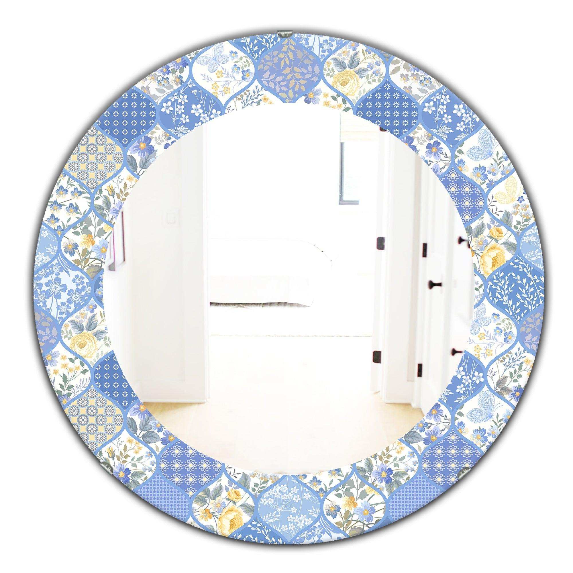 Floral Dew 8' Traditional Mirror - Oval or Round Wall Mirror