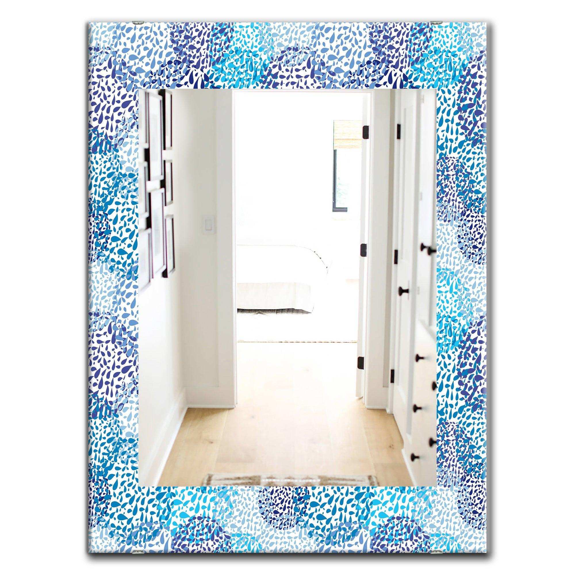 Sea Motif Pattern' Traditional Mirror - Oval or Round Wall Mirror
