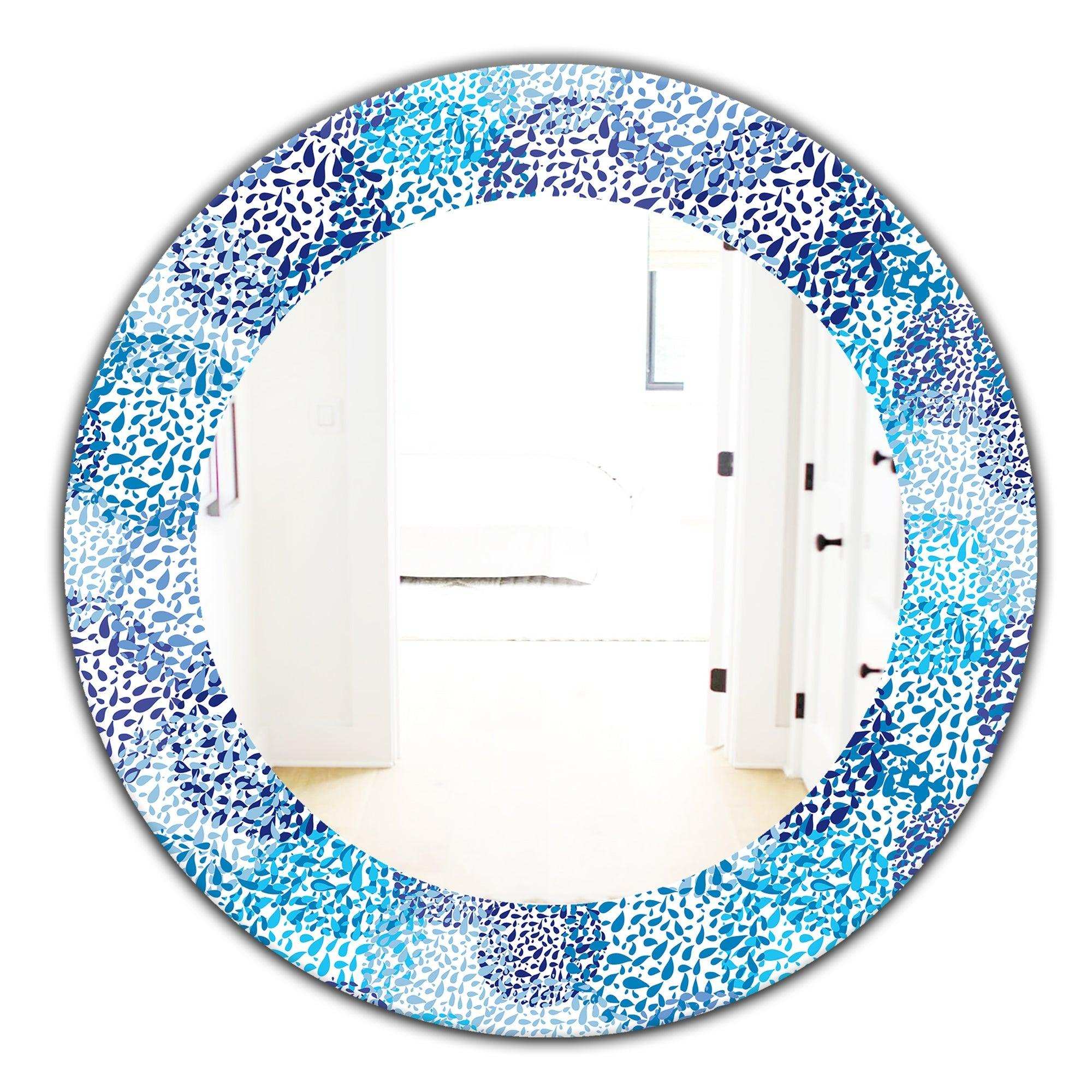 Sea Motif Pattern' Traditional Mirror - Oval or Round Wall Mirror