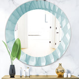 Light Blue Waves 3' Modern Mirror - Oval or Round Wall Mirror
