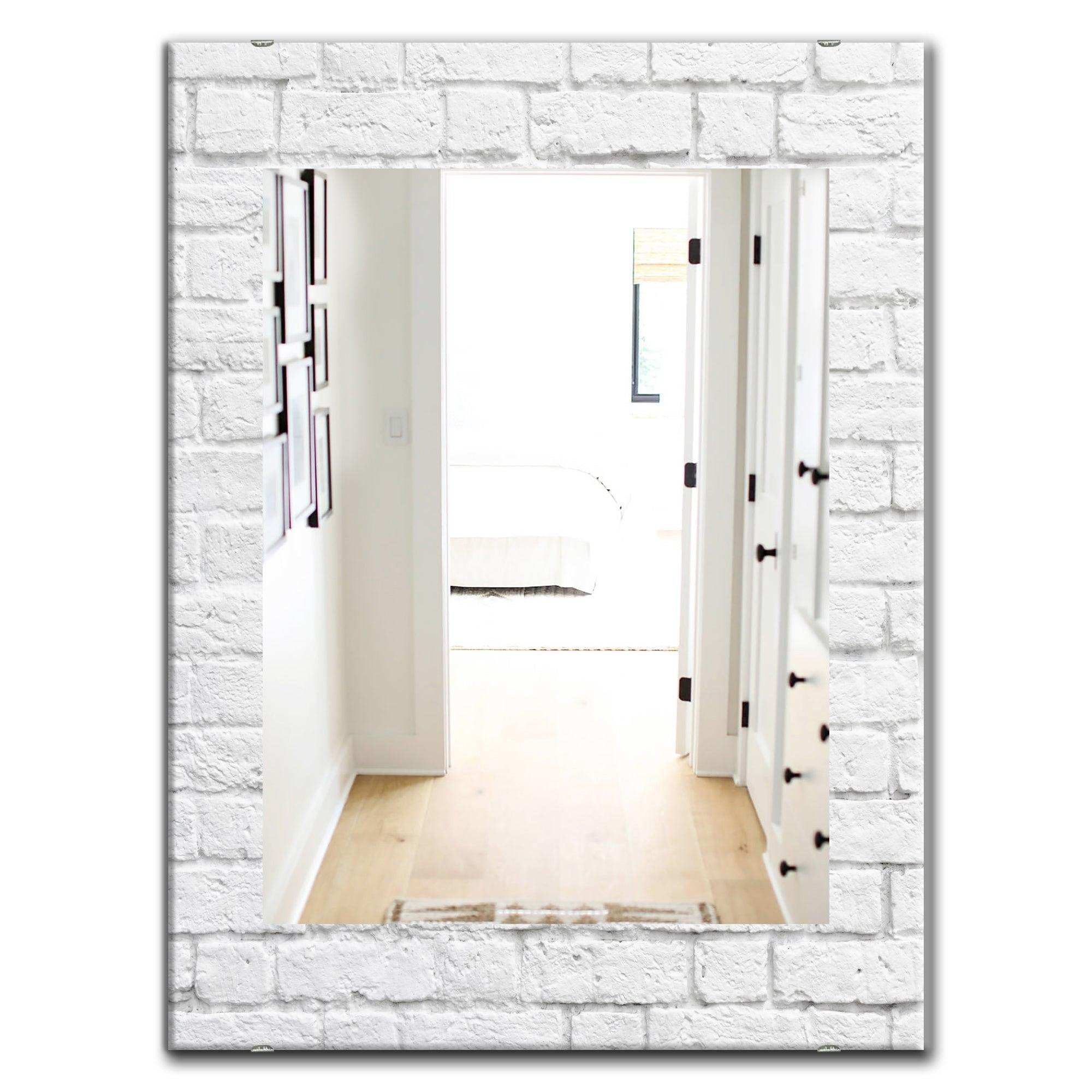 Stone 3 Traditional Mirror - Oval or Round Printed Wall Mirror