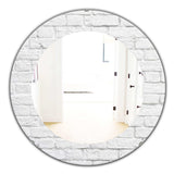 Stone 3 Traditional Mirror - Oval or Round Printed Wall Mirror