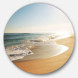 Wide Seashore with Crystal Waters - Sea & Shore Circle Metal Wall Decor