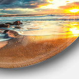 Beautiful Cloudscape over the Sea - Sea & Shore Large Metal Circle Wall Art