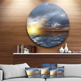 Incredible View of Typical Sunrise - Sea & Shore Circle Metal Wall Decor