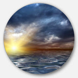 Incredible View of Typical Sunrise - Sea & Shore Circle Metal Wall Decor
