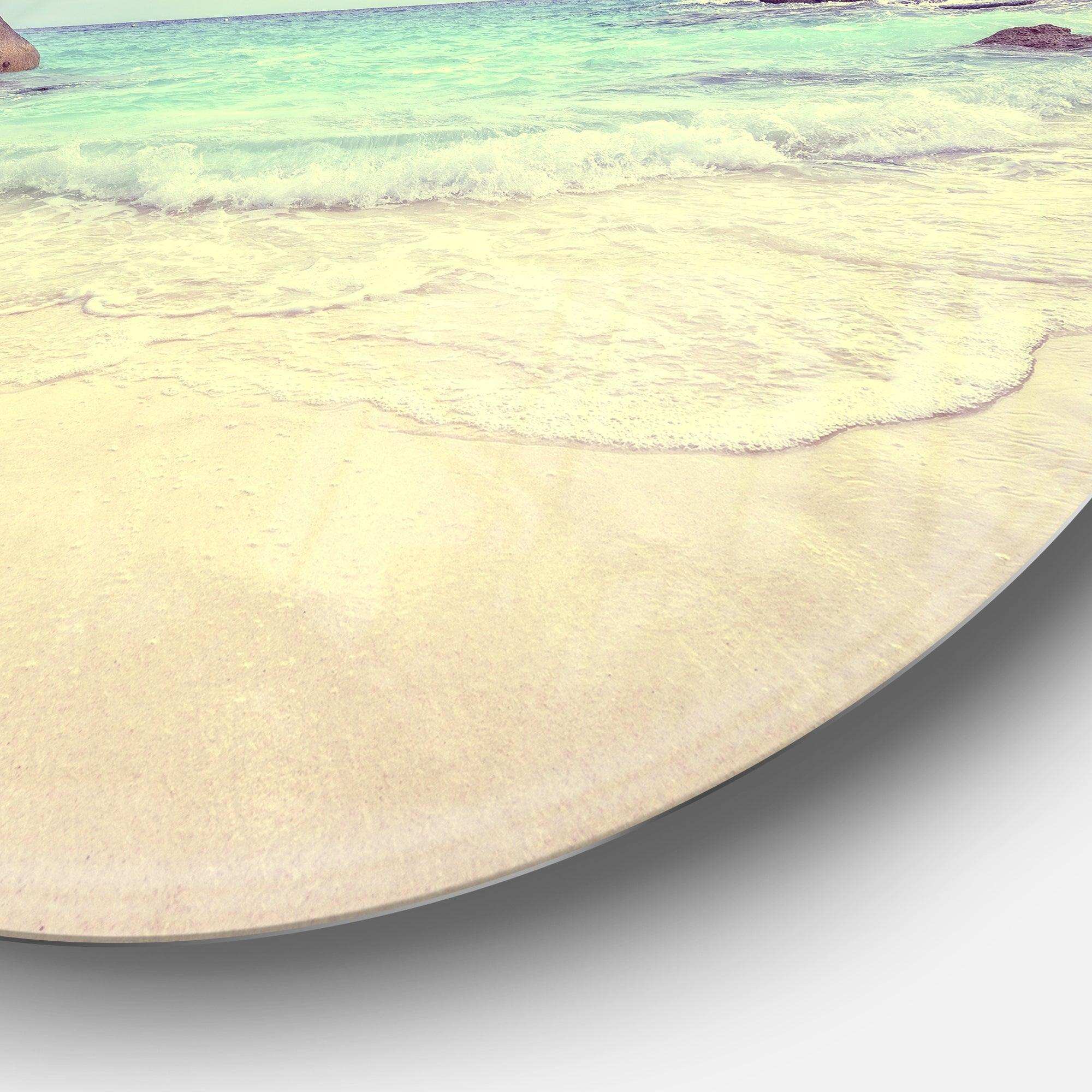 Vintage Style Seashore Thailand - Sea & Shore Round Metal Wall Art