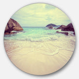 Vintage Style Seashore Thailand - Sea & Shore Round Metal Wall Art
