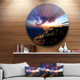Barcelona Skyline Panorama - Architecture Circle Metal Wall Decor